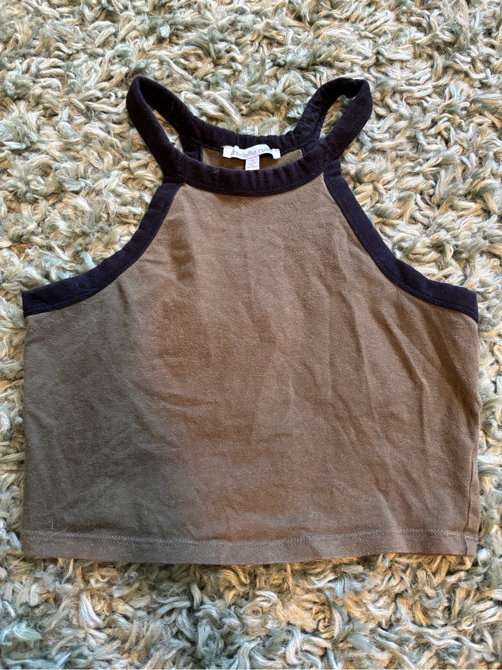 Olive Green Crop Tank